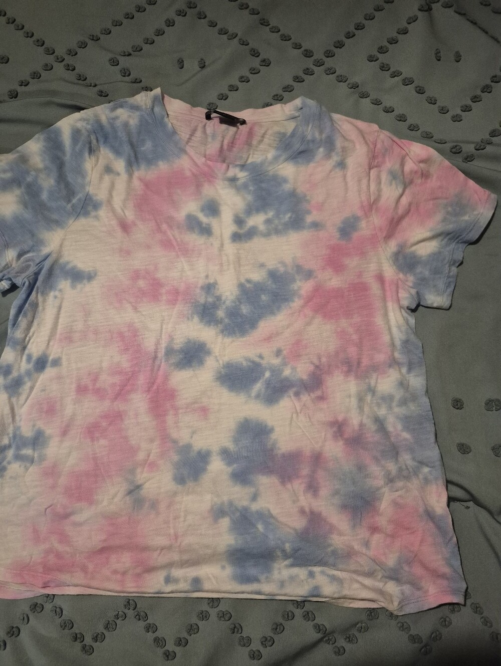 Womens Tie-Dye Short Sleeve Tee - Pink & Blue
